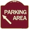 Signmission Parking Area Up Left Arrow Symbol Heavy-Gauge Aluminum Architectural Sign, 18" x 18", BU-1818-24614 A-DES-BU-1818-24614 - alternate 1
